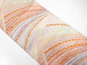 箔散らし模様織り出し　名古屋帯